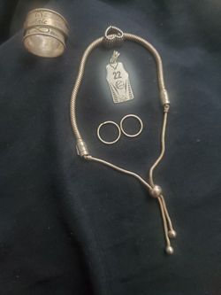 Charm + ring+  earring + bracelet