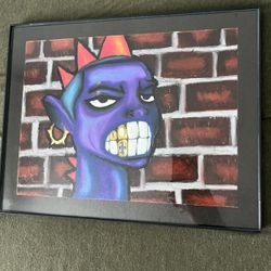 Oil Pastel Art Work: GOLDEN BOY