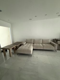 Sofa, chaisse, coffee table, end table set priced to sell