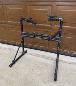 black Roland MDS-3C V-Drum Rack electronic drum stand featuring adjustable mounting arms and clamps