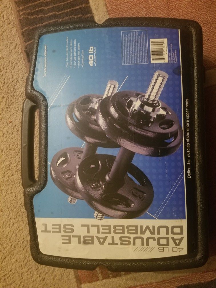 40 lb Adjustable Free Weights