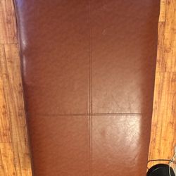 Metal And Leather Bench 