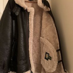 Winter Jacket .Genuine leather and fur .2XL. 
