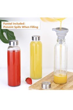 Glass Water Bottles 6pack