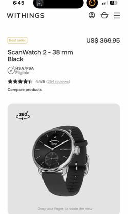Withings smart watch in box
