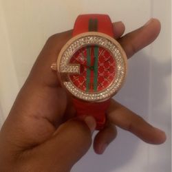 Red Gucci Watch