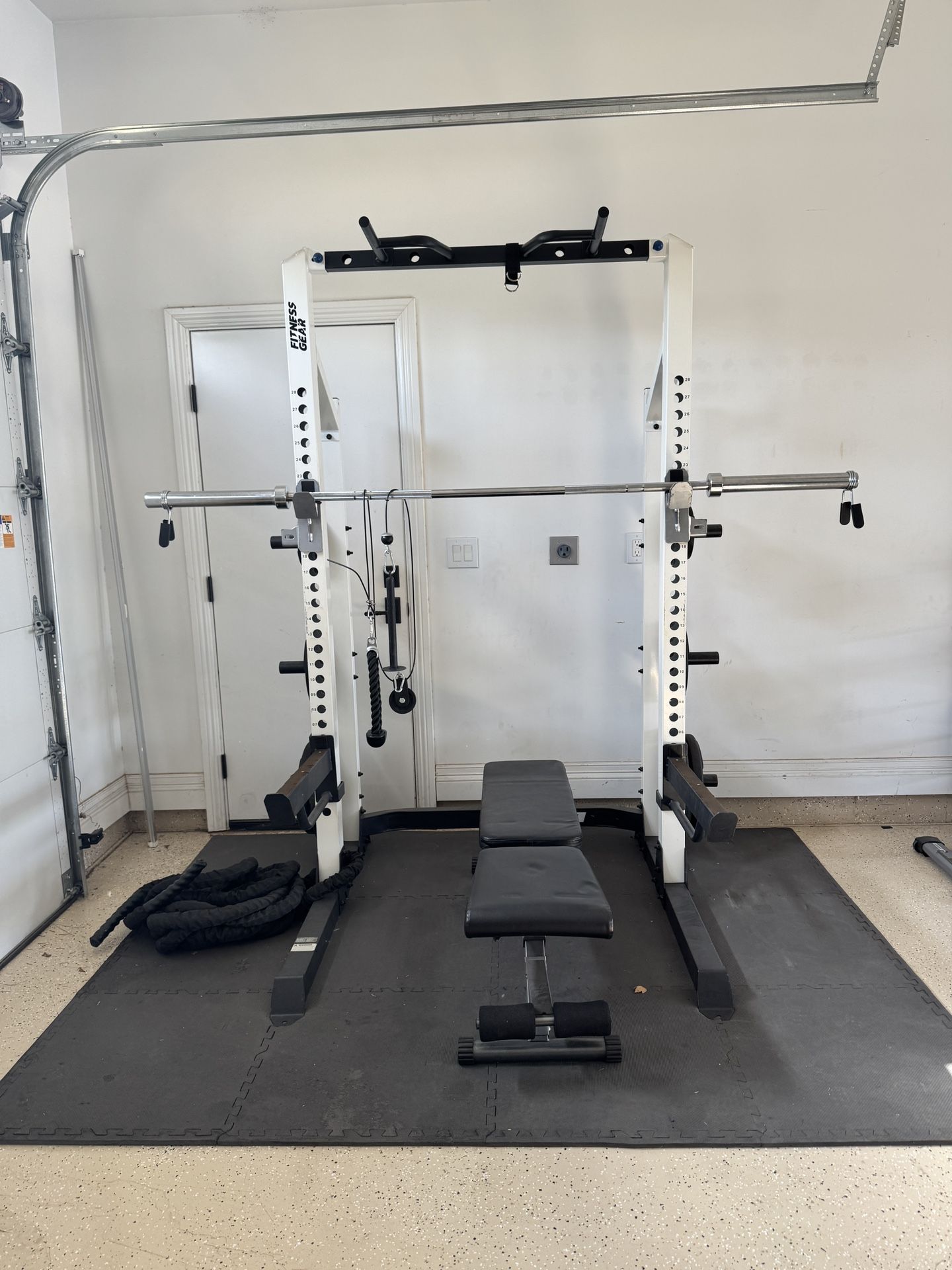 Weight Rack And Home Gym Set Up