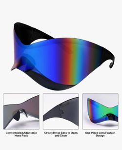 Oversized Futuristic Shield Sunglasses