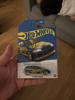 2025 Hot Wheels '92 Honda Civic EG 58th Anniversary 2/6 Gold/Blue