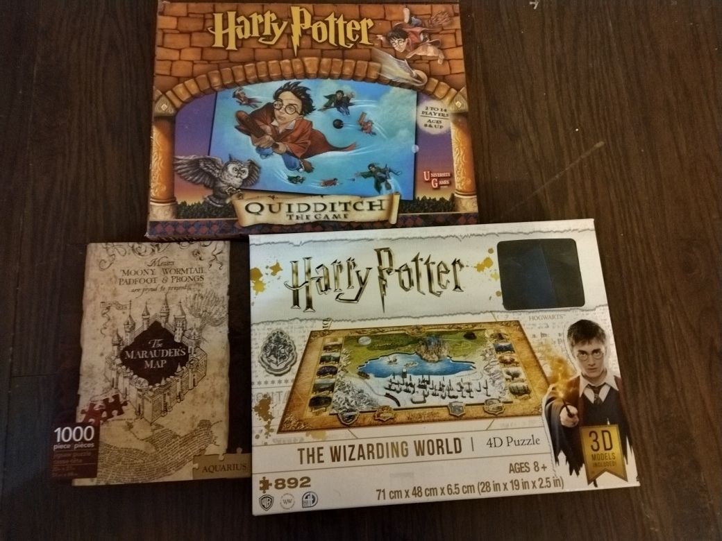 Lot Of 3 Harry Potter Puzzles Game