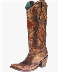 Corral Women's Aztec

Embroidered Cowgirl Boot Snip

Toe Boots