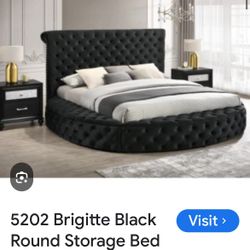 Brigitte Round Queen Storage Bed With Boxspring And Mattress Sale. Wow! Only $999. 