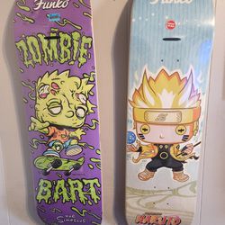 Zombie Bart and Naruto Funko Deck