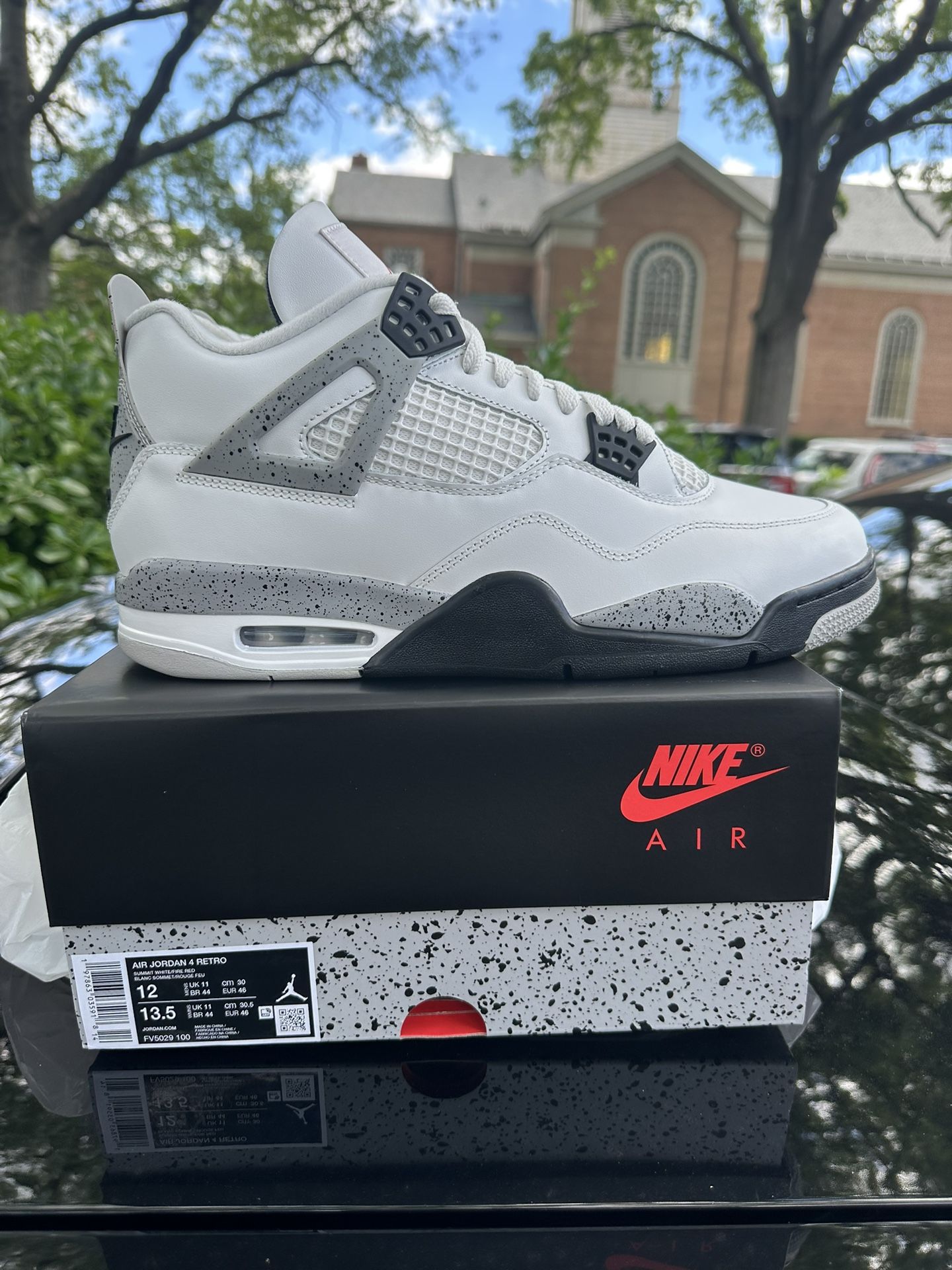 Jordan 4 White Cement - Size 12