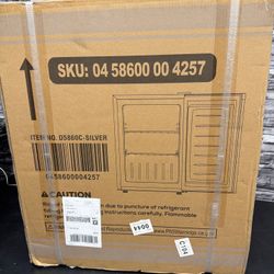 2.1 cu. ft. Upright Freezer Manual Defrost with Adjustable Feet in Silver