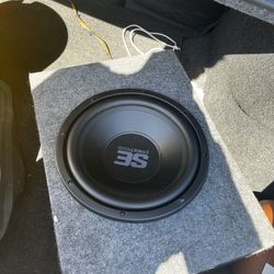 Memphis Audio SE1240 12" SE Street Edge Subwoofer 250W 4 Ohm Single Voice Coil inside of a Pioneer Ts-wx1210a box with amp.