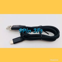 9 Pin USB Type-c to Usb-a Male 3.1 Gen2 Cable 3 Feet Reotek Black Color