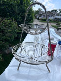 Crate and Barrel Tiered Fruit Bowls
