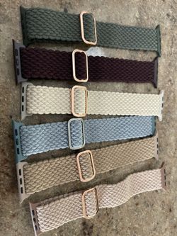 Braided Stretchy Solo Loop Compatible for Apple Watch Band, Nylon Elastic Straps Wristbands
