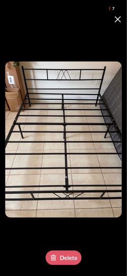 full size metal headboard/ east to put together 3 parts.