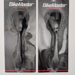 BikeMaster Motorcycle Mirrors – Black (Pair, New in Package)