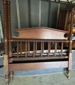 Antique 1930’s Davis Cabinet Co. 66” Tall 4 Poster Cherry Spool Bed