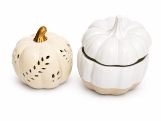 Two home decor pumpkins