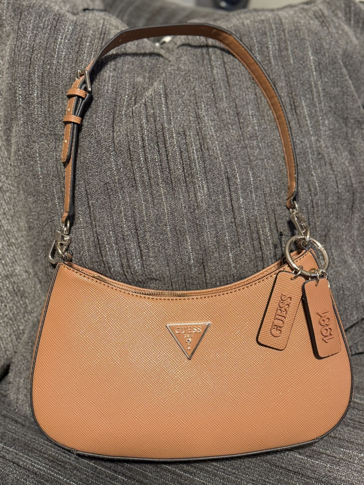 Guess Noelle Brown Shoulder Purse