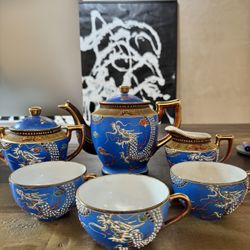 Vintage Japanese Tea Set – 16-Piece with Professionally Repaired Cups