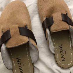 leather copper grounding shoes 