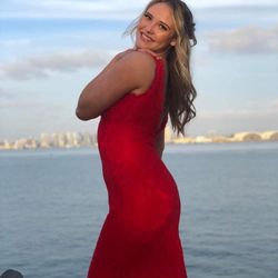 Red Betsy & Adam Prom Dress – Size 6 – Worn Once – David’s Bridal