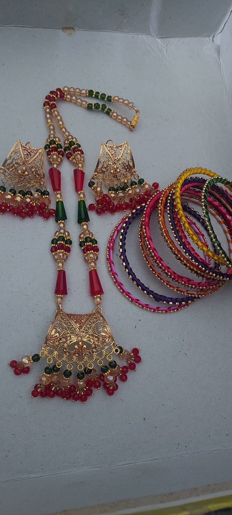Jewelry Set With Matching Bangles