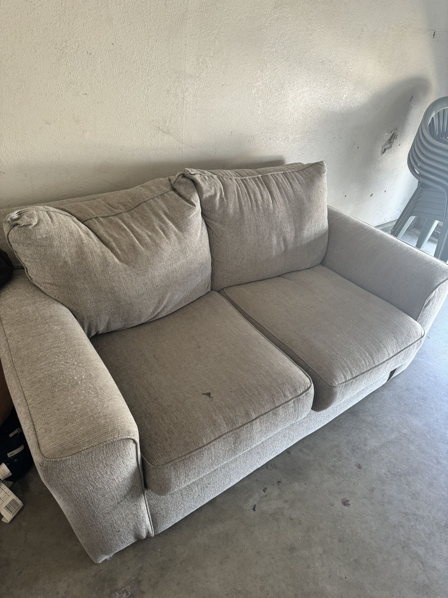 Grey Couch and 2 Living room Tables