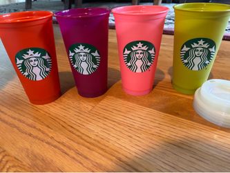 Reusable Starbucks Cups W/ Caps