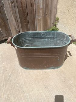 Antique Copper Boiler pot/planter