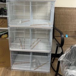 3 Box Bird Cages 