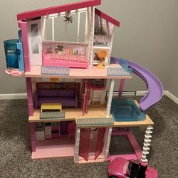 Barbie Doll House & Convertible 