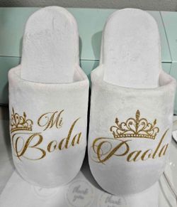 Custom Personalized Bridal Slippers