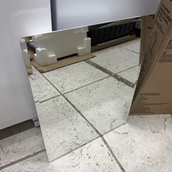 16 in. W x 20 in. H Rectangular Recessed or Surface Mount Frameless Beveled Mirror Medicine Cabinet