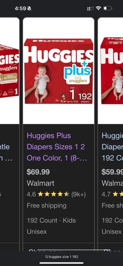 Huggies Size One Pampers Size Two 