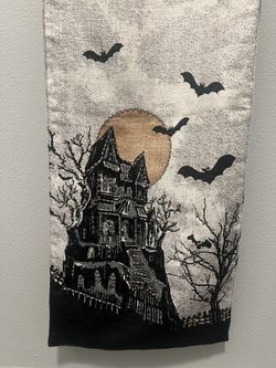 Halloween Beaded Sequin Table Runner