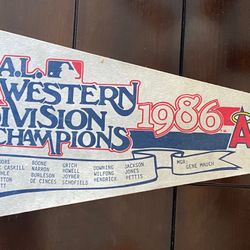 1986 AL western division champions angels banner