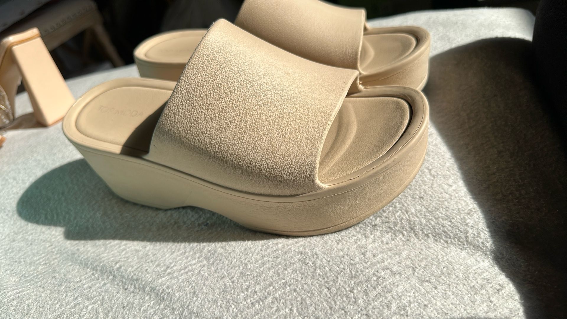 Light Weight Nude Wedge Size 10