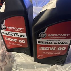2 New Mercury 80W-90 Gear Lube