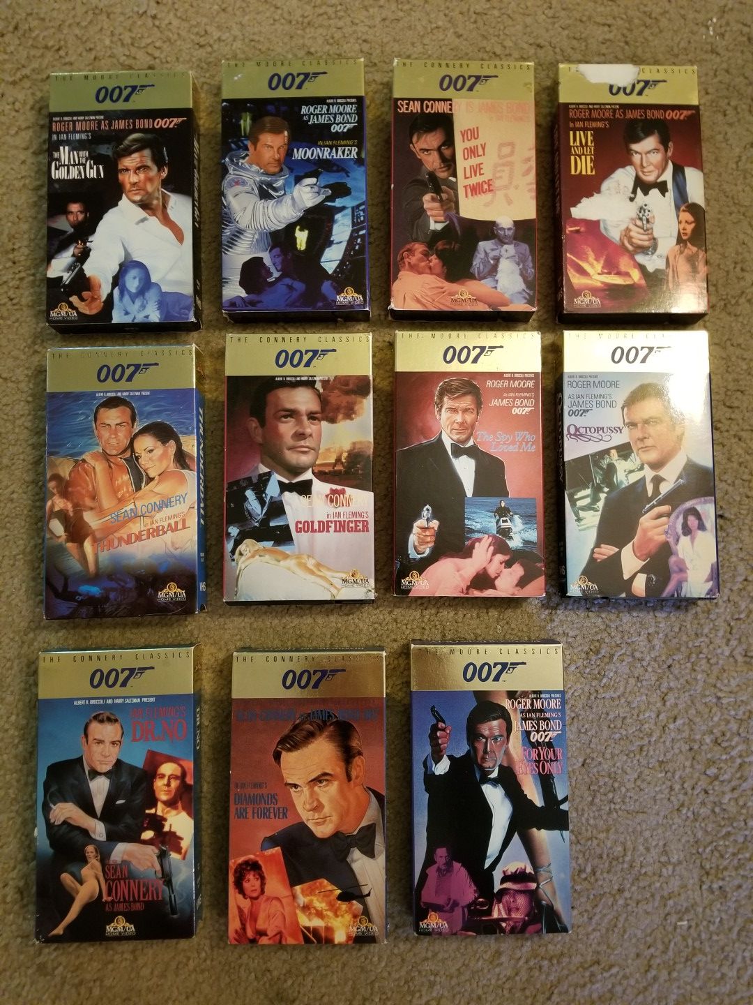 Lot of 007 VHS movies