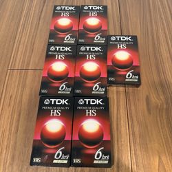 7 Pack VCR VHS Blank Video Tapes