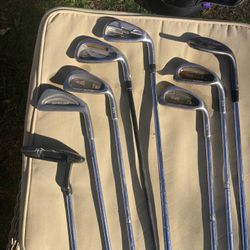 Golf Set - Irons, Driver, 3, Putter + Nice Bag 