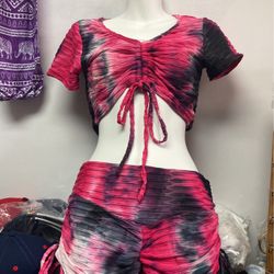 Ajustable Crop Top With Shorts 