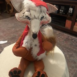 Pretty Sly; Vintage 1981 Annalee Christmas Fox Folk Art Doll: