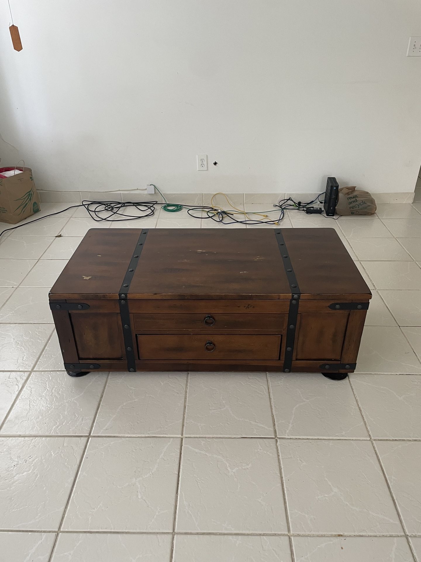 Wood Coffee Table With Secret Compartments
